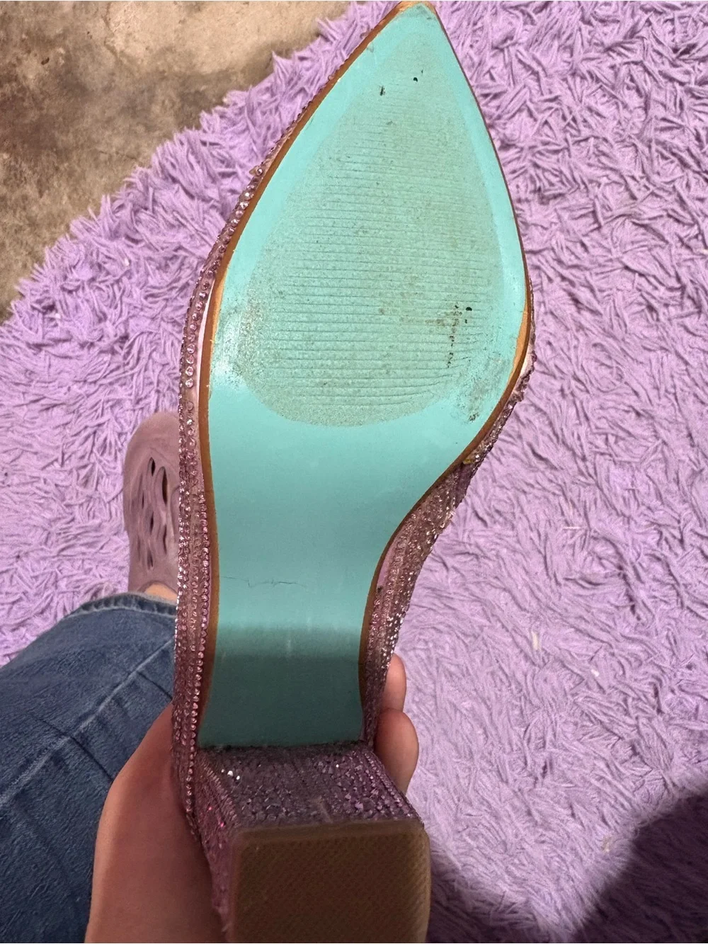 Betsey Johnson sparkling ankle
